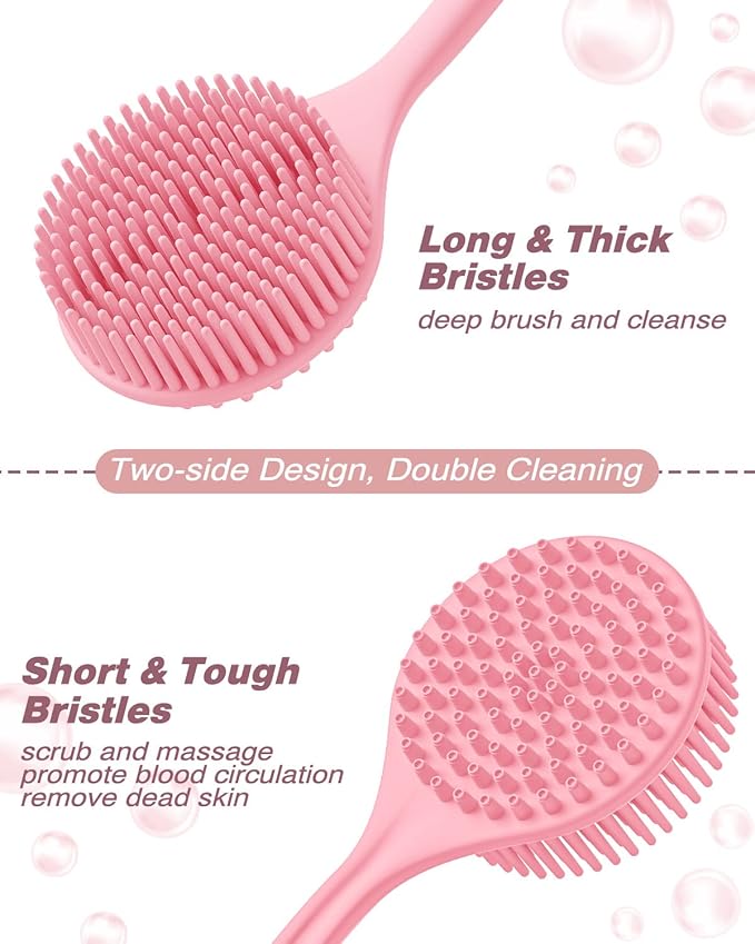 Manmihealth Silicone Back Scrubber & Soft Bath Glove, Silicone Scalp Massager - Image 3