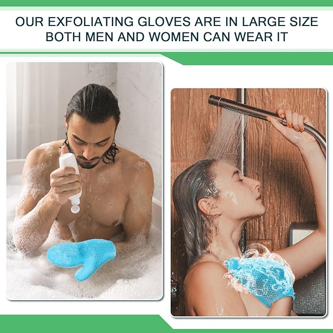 Karenhi 2 Pcs Honeycomb Exfoliating Glove Set Exfoliating Bath Mitt Honeycomb - Image 4