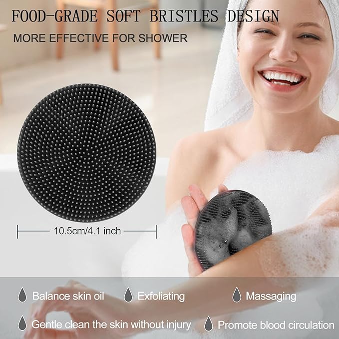 INNERNEED Food-Grade Soft Silicone Body Scrubber Shower Brush Handheld - Image 5