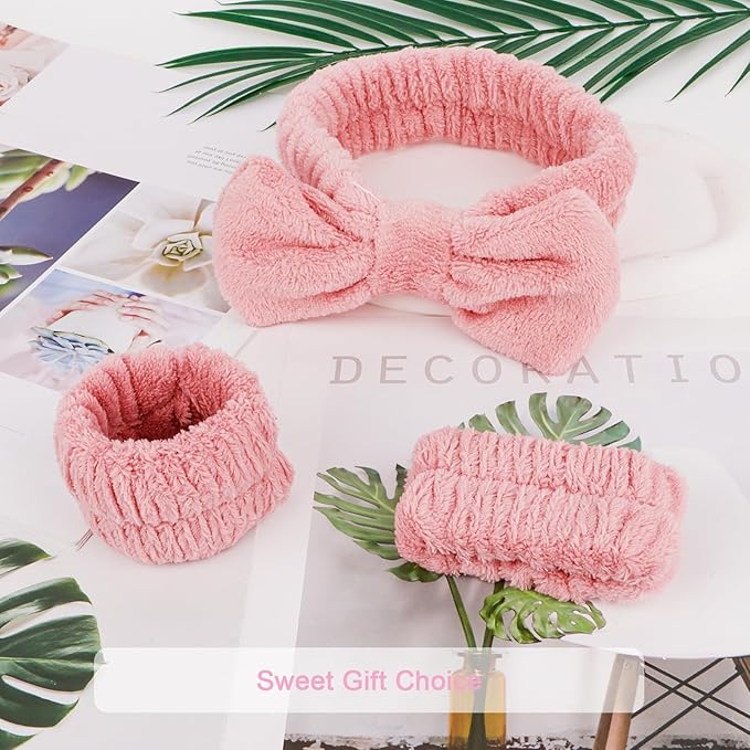 CIEHER 12 PCS Makeup Headband for Women Wrist Washband Scrunchies Cuffs for - Image 8