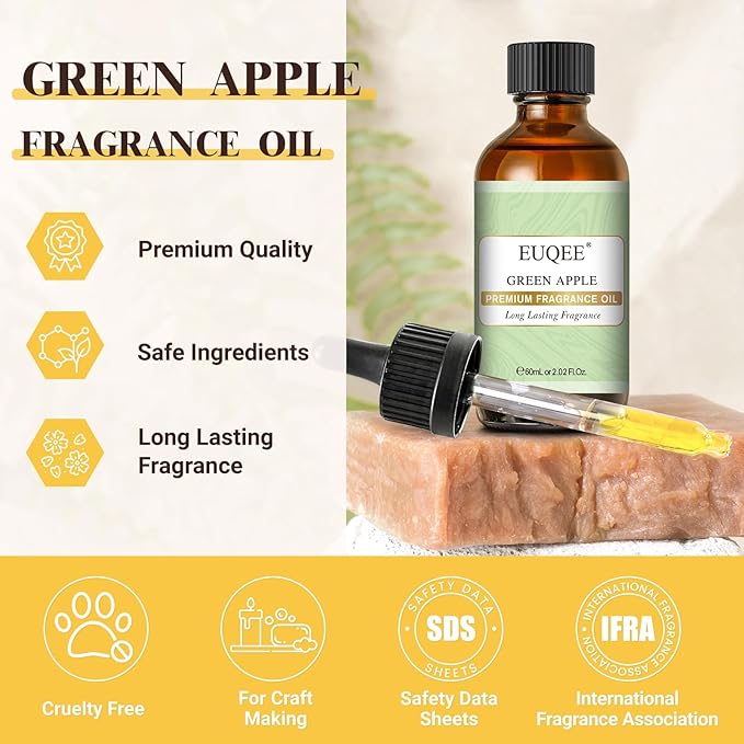 EUQEE Green Apple Fragrance Oils, 2.02 Fl oz / 60ml Essential Oils - Image 2