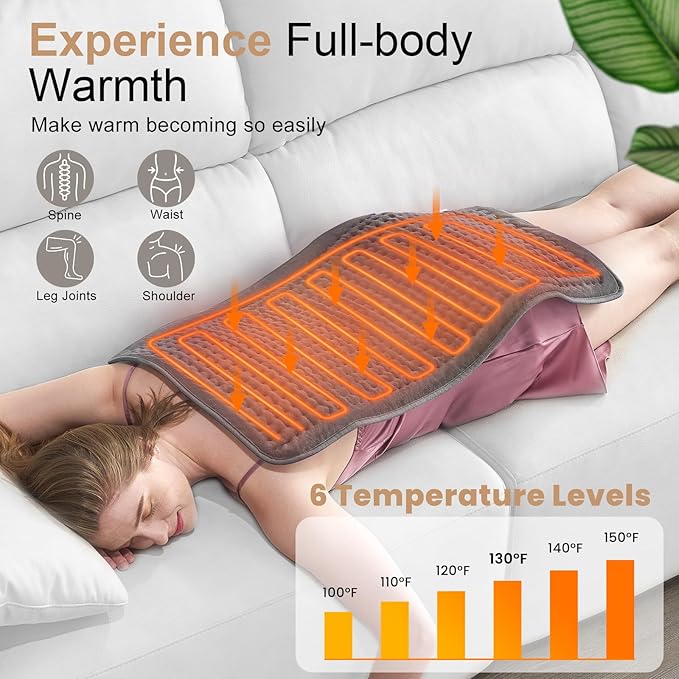 VAAGHANM Heating Pad: 33 x 17 inches Electric Heating Pad - Image 4