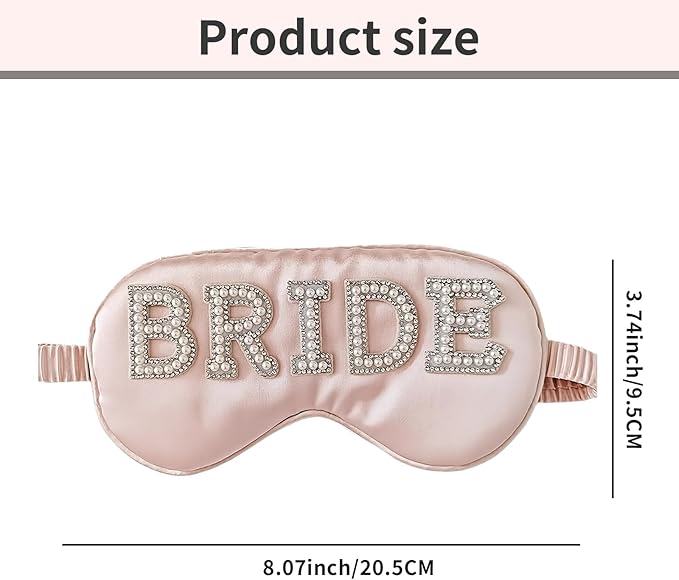 Bride Sleep Mask, Bride Eye Mask, Mrs Satin Bridal Eye Maskes Soft Sleep Maskes - Image 7