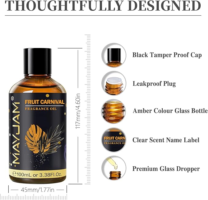 Fruit Carnival Fragrance Oil Essential Oil, MAYJAM 3.38FL.OZ Fruit Carnival Oil - Image 8
