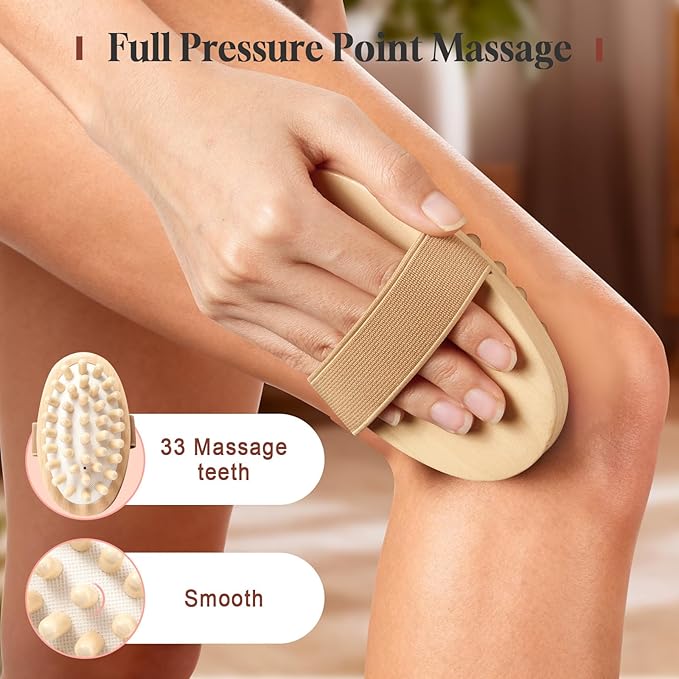2 PCS Meridian Massage Brushes, Wood Therapy Massage Tools - Image 5