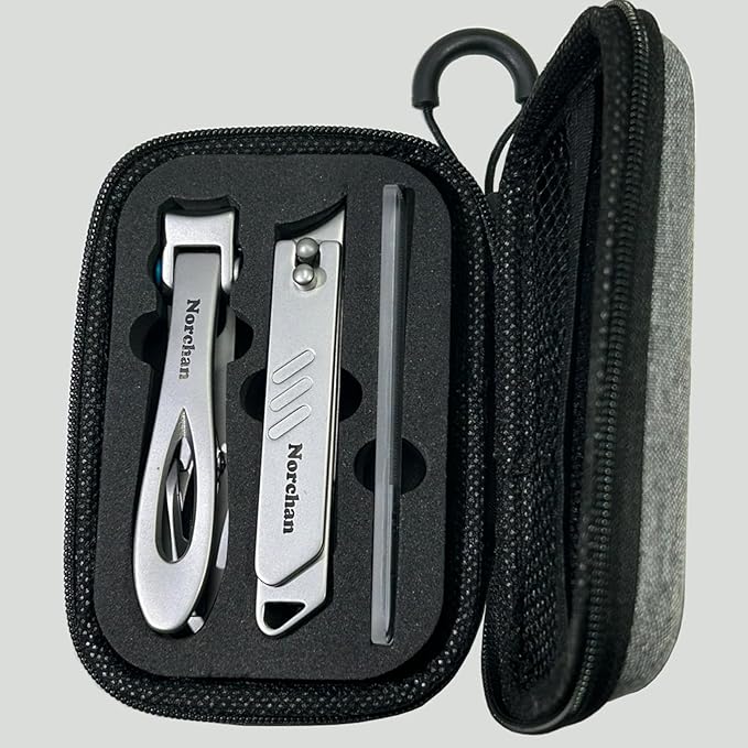 3-Piece Nail Clipper Set, Stainless Steel Fingernail & Toenail Clippers - Image 2