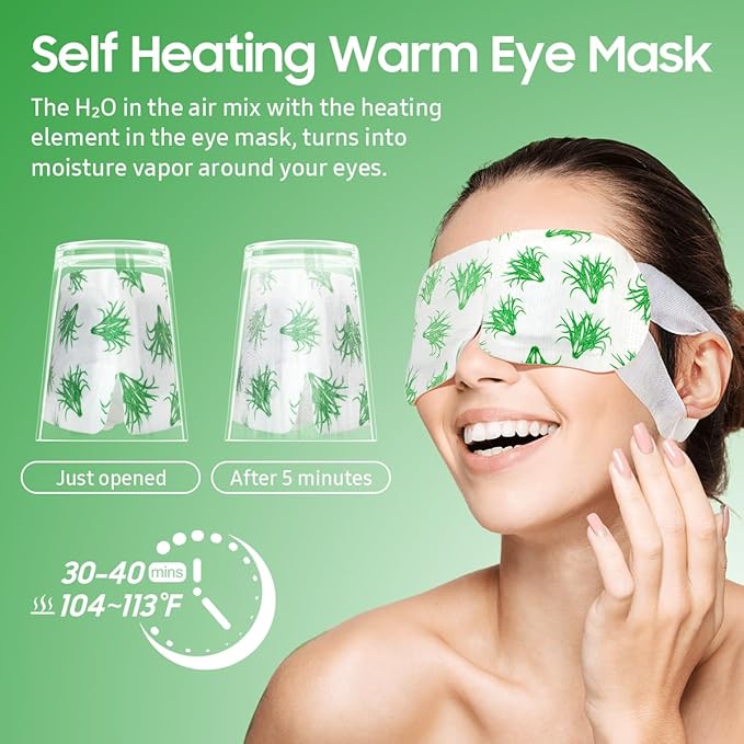 BeHoomi 30Packs Steam Eye Mask, Heated Eye Mask Warm Compress - Image 5