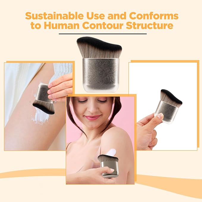 Self Tanner Brush for Face and Body, Kabuki Foundation Brush for Flawless Leg - Image 4