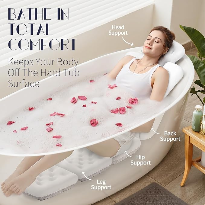 Full Body Bath Pillow for Bathtub, Thick Bathtub Cushion, Luxury Tub Pillow for - Image 3