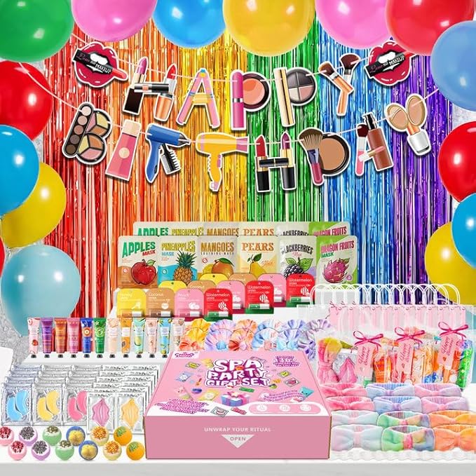 159Pcs Spa Birthday Party Decorations Kit-12 Spa Kits + Birthday by CHANGARLOAD