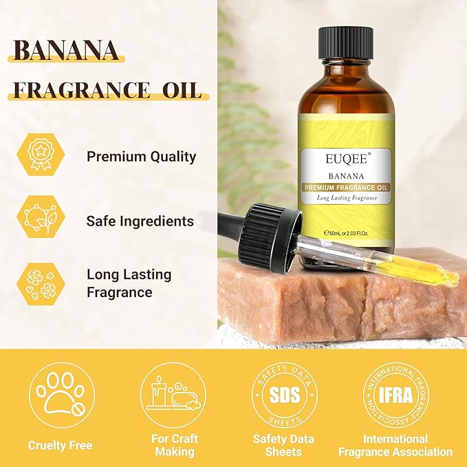 EUQEE 2.02 Fl oz Banana Fragrance Oil, Premium Fragrance Essential Oil - Image 3