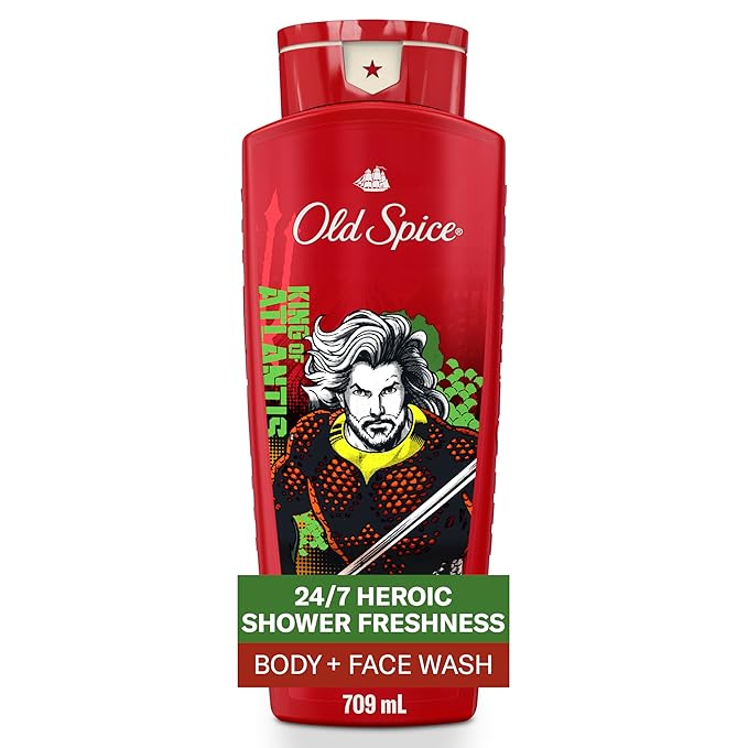 Old Spice Body Wash for Men, Aquaman: King of Atlantis, 3X Defense, 24/7 Shower by OldSpice