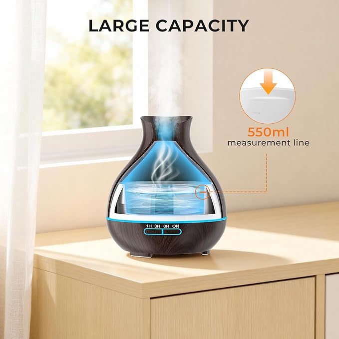 BZseed Aromatherapy Essential Oil Diffusers, Waterless Auto-Off, 7 Color LED - Image 6