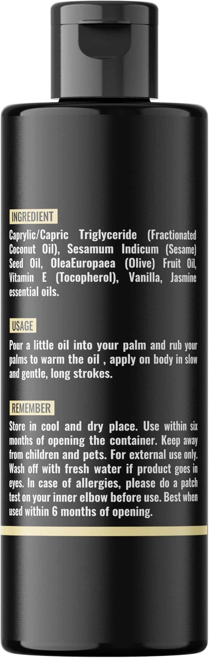 Organic - Vanilla Full Body Massage Oil - No Stain & Non-Sticky | - Image 5