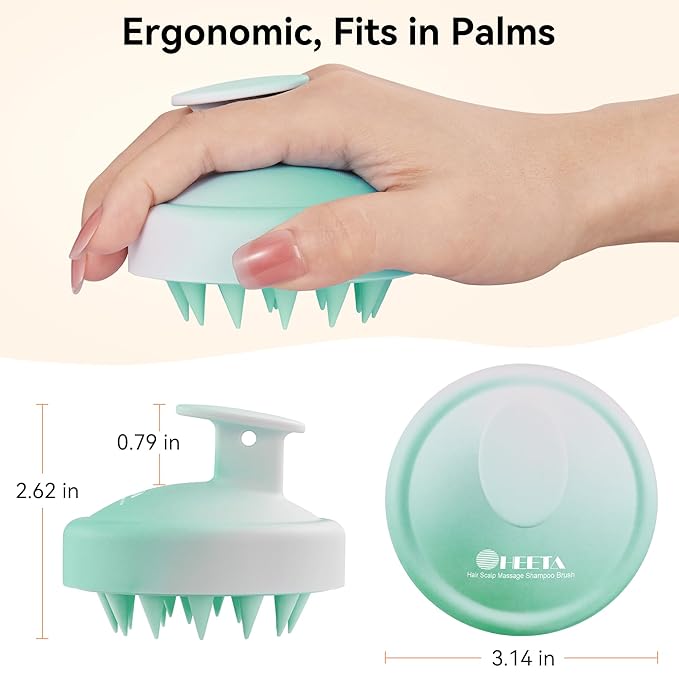 HEETA Scalp Massager Hair Growth, Soft Silicone Scalp Scrubber Shampoo Brush - Image 7