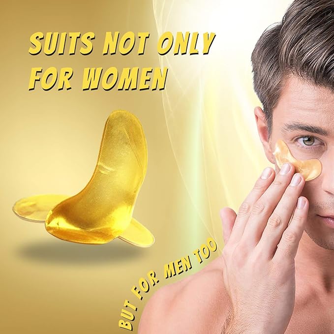 Vandarllin 24K Gold Powder Gel Collagen Eye Masks Sheet Patch, Anti Aging - Image 2