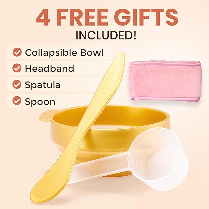 BRÜUN Jelly Mask Jar 24k Gold Mandelic AC AHA Peel-Off Face Care Rubber Mask | - Image 2