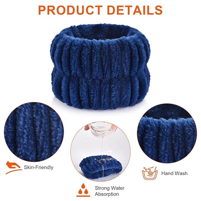 2pcs Wrist Bands for Washing Face Wash Wristbands Wrist Towels Arm Bands for - Image 5