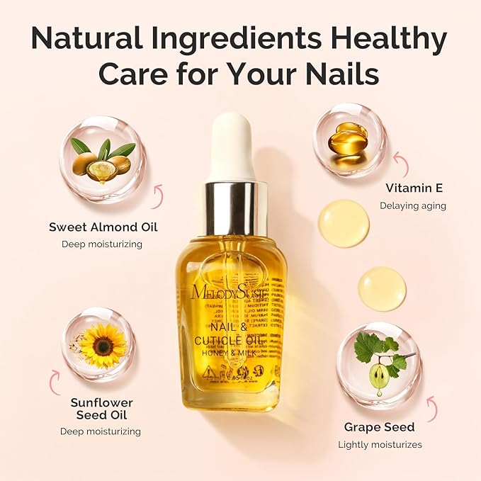 MelodySusie 25ML Cuticle Oil, Cuticle Nourishes, Promotes Nail Growth and - Image 4