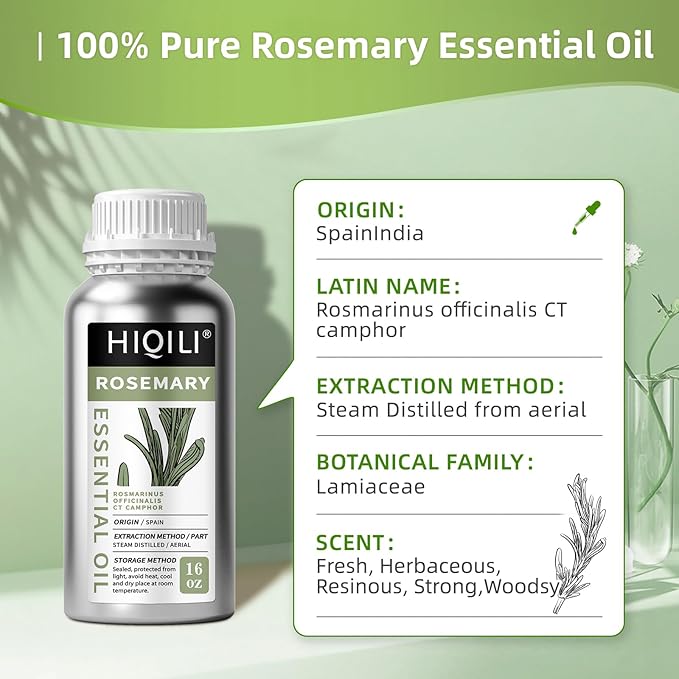 HIQILI Rosemary Oil for Hair Growth, Add to Shampoo & Conditioner, 100% Pure - Image 8