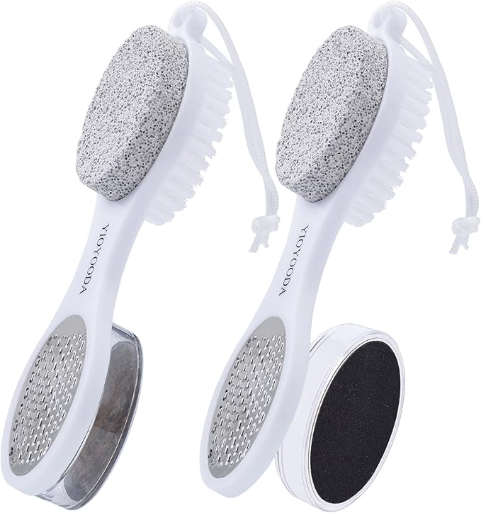 Foot Scrubber Brush with Pumice Stone by YIOYOODA