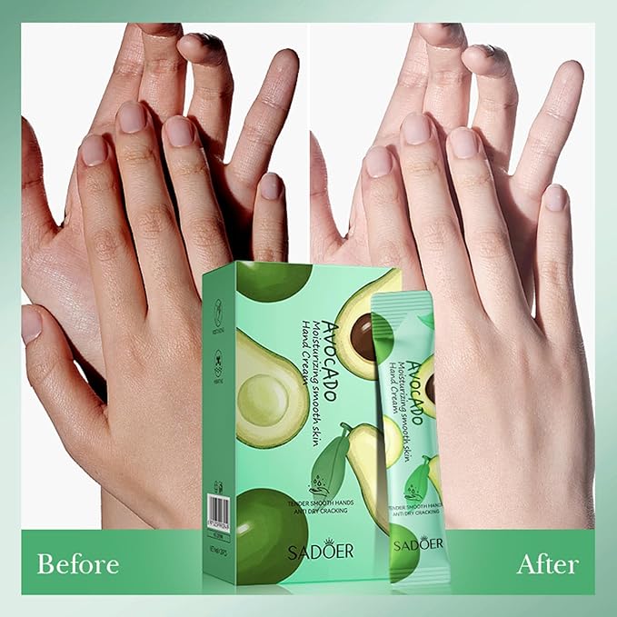 Disposable Avocado Hand Cream for Dry Cracked Hands, Travel Size Mini Hand - Image 7