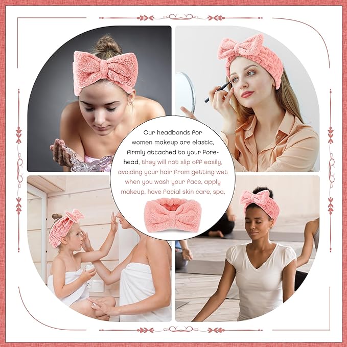 Yunlly 20 Pcs Spa Headband for Women 4 Inches Width Facial Makeup Hair Band - Image 4