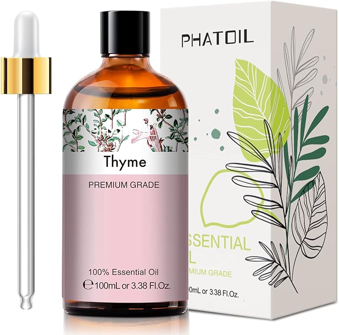 Thyme 3.38fl.oz Essential Oil, PHATOIL Aromatherapy Essential Oils - Image 2