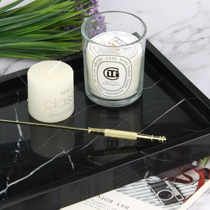 Marble Bathroom Vanity Tray, Natural Luxury Vanity Home Kitchen Bathroom Table - Image 7
