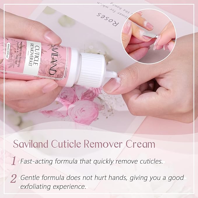 SAVILAND Cuticle Remover and Cuticle Oil Kit – Nail Care Kit - Image 2