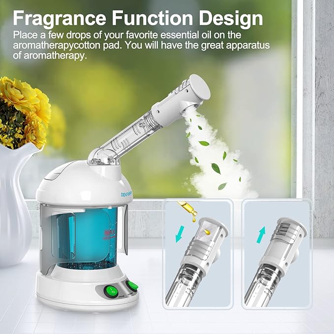 DENFANY Hair Steamer Facial Steamer 2 in 1 – Nano Ionic Steam - Image 4