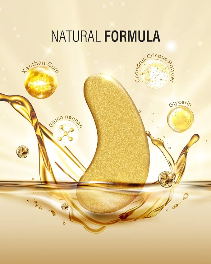 Maskiss 24k Gold Under Eye Patches, Eye Mask, Collagen Skin Care Products - Image 3