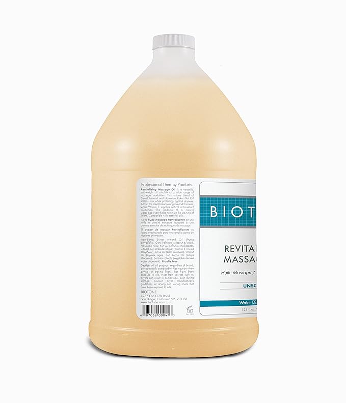 Biotone Revitalizing Massage Oil Unscented, 128 Ounces - Image 2