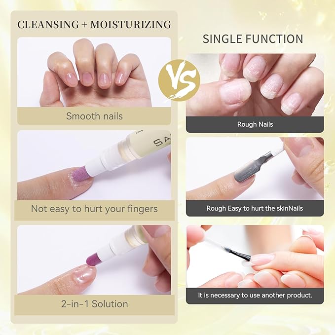 Ceramic Cuticle Pusher & Oil Pen, 2ml Rose/Lavender/Fragrance Free Scented Nail - Image 6