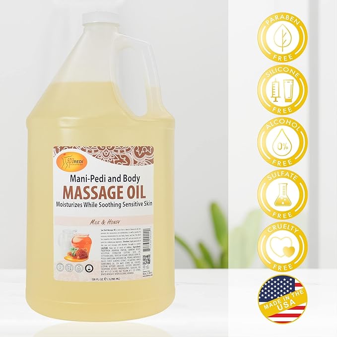 SPA REDI - Massage Oil, Milk and Honey, 128 Oz - Professional Pedicure - Image 8