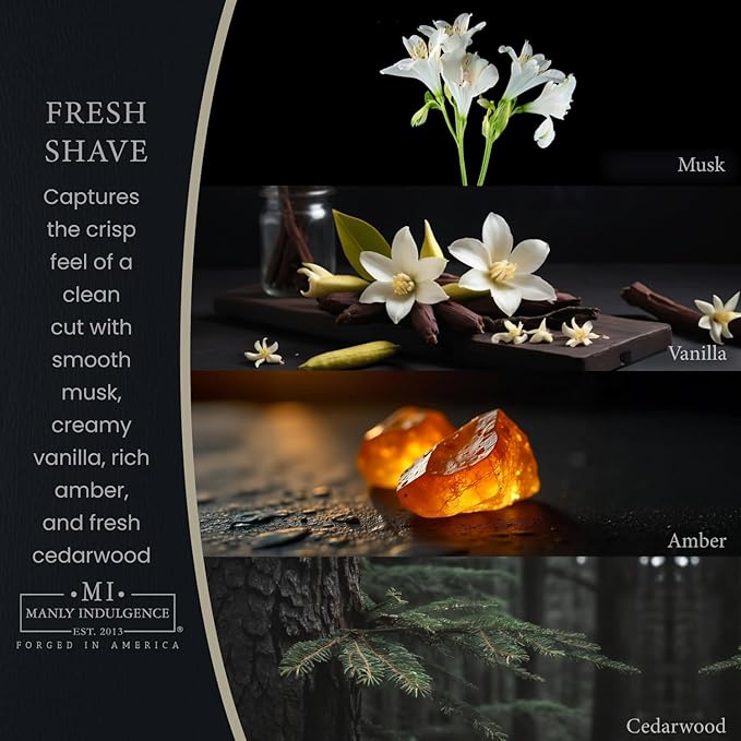 Manly Indulgence Fresh Shave Scented Candles - Image 2