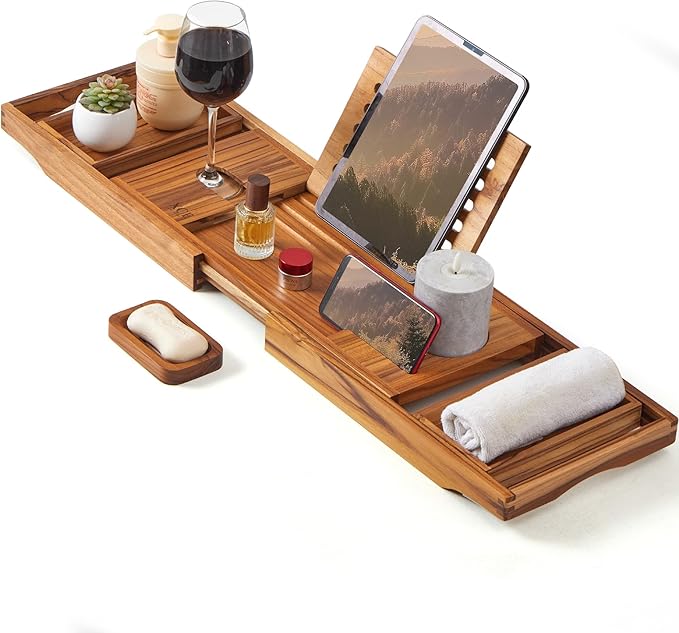 XcE Teak Bathtub Caddy Tray by XCE