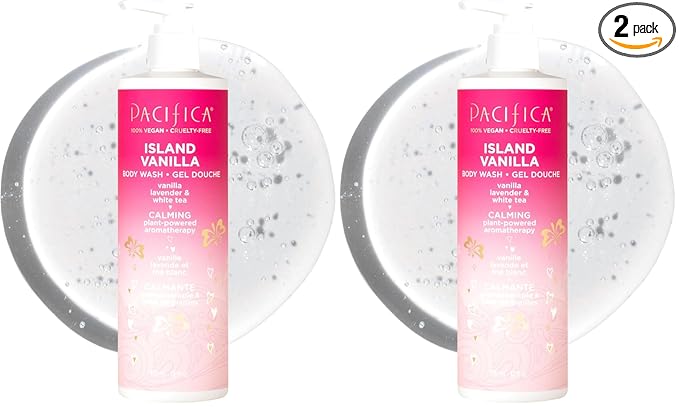 Pacifica Island Vanilla Body Wash Aloe + Hyaluronic Acid, Daily Cleansing by PacificaBeauty
