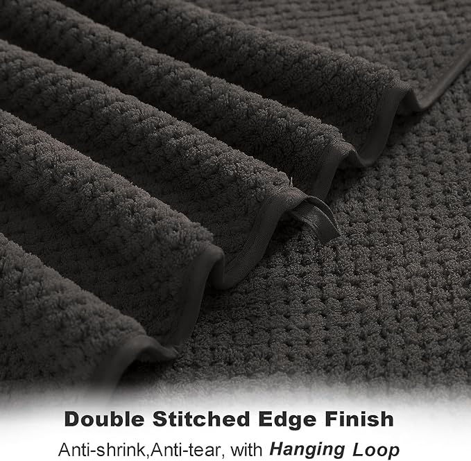 8-Piece Brown Bath Towel Set, 2 Extra Large Bath Towel Sheets, 2 Hand Towels - Image 4