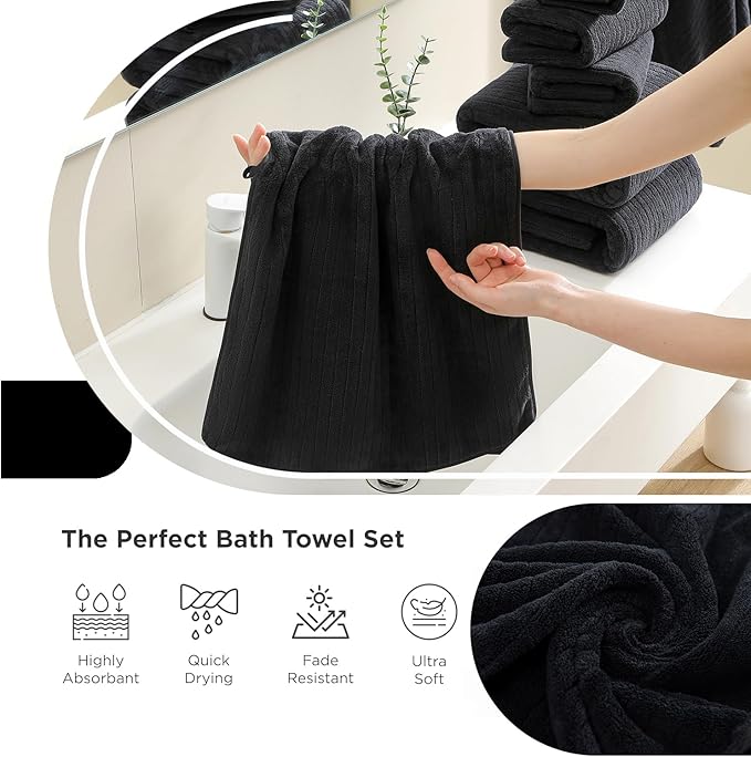 18 Piece Family Bath Towel Set Include 6 Bath Towels, 6 Hand Towels and 6 - Image 6
