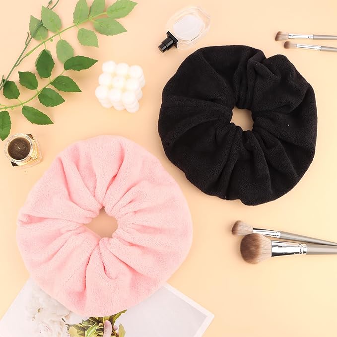 Wecoe Hair Towel Scrunchies 2pcs Soft Absorbent Large Microfiber Hair Drying - Image 7