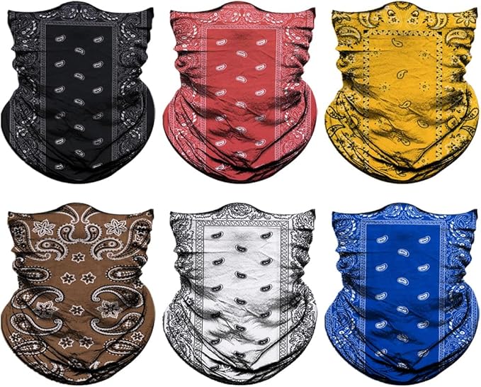 Venswell Neck Gaiter Face Mask Men Women, Seamless Bandana Rave Face Cover - Image 2
