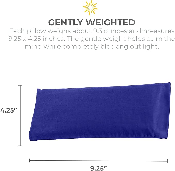 Sunshine Yoga 4-Pack Unscented Sateen Eye Pillows, Low-Luster, 9’’ x 4’’ - Image 6