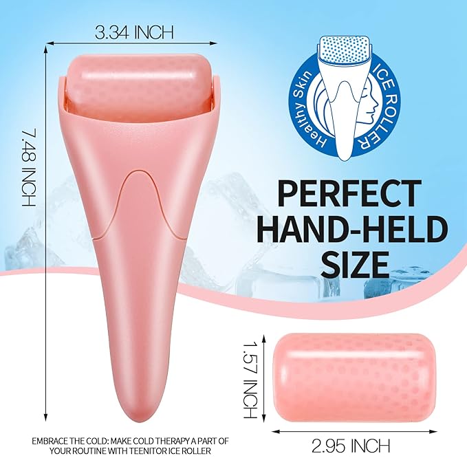 Teenitor Pink Ice Roller for Face, Ice Face Roller, Eye Roller for Puffy Eyes - Image 8