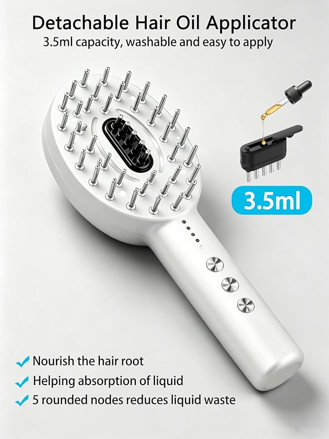 3-in-1 Electric Scalp Massager Brush, Vibrating Scalp Massager Comb - Image 5