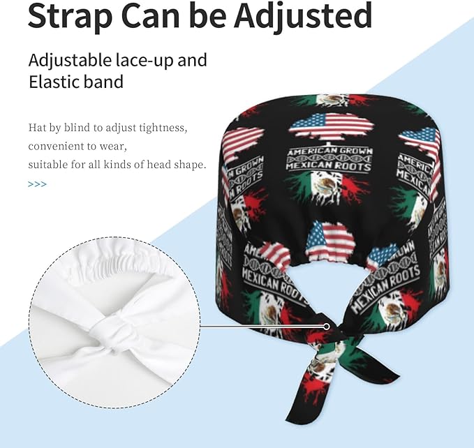 Adult Working Cap Adjustable Cleaning Work Sweatband Scrub Hat Tie Back Hats - Image 4