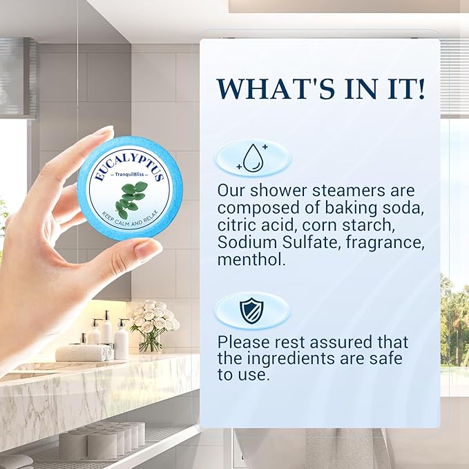 TranquilBliss Shower Steamers, Self Care Relaxation Shower Tablets - Image 5