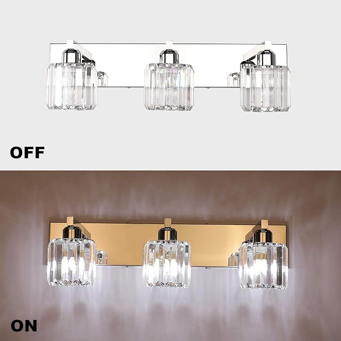 Aipsun Crystal Vanity Light Fixtures Modern Vanity Light - Image 6