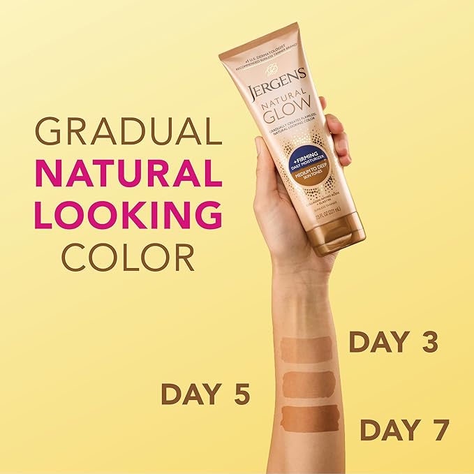 Jergens Natural Glow + Firming Daily Moisturizer Medium to Tan Skin Tones 7.5oz - Image 4