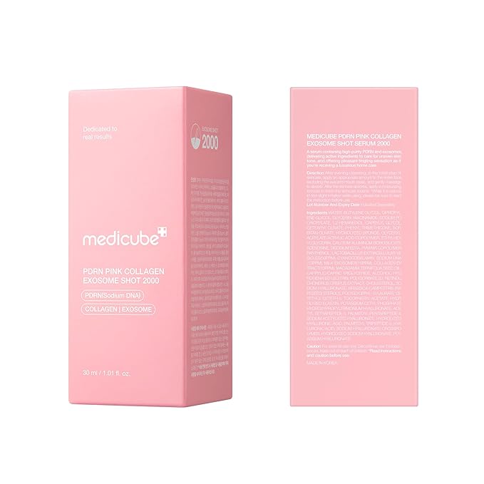 medicube Exosome Shot PDRN Pink Collagen 2, 000 PPM Spicule Facial Serum | - Image 8